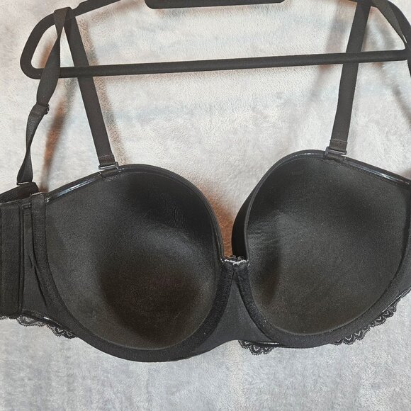 Torrid Curve Black Bra 42G Lace Adjustable cross or strapless Sexy Supportive - Picture 11 of 13